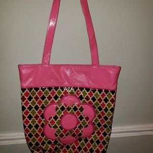 Very Rare Vera Bradley Hello Dahlia! Frill Tote
